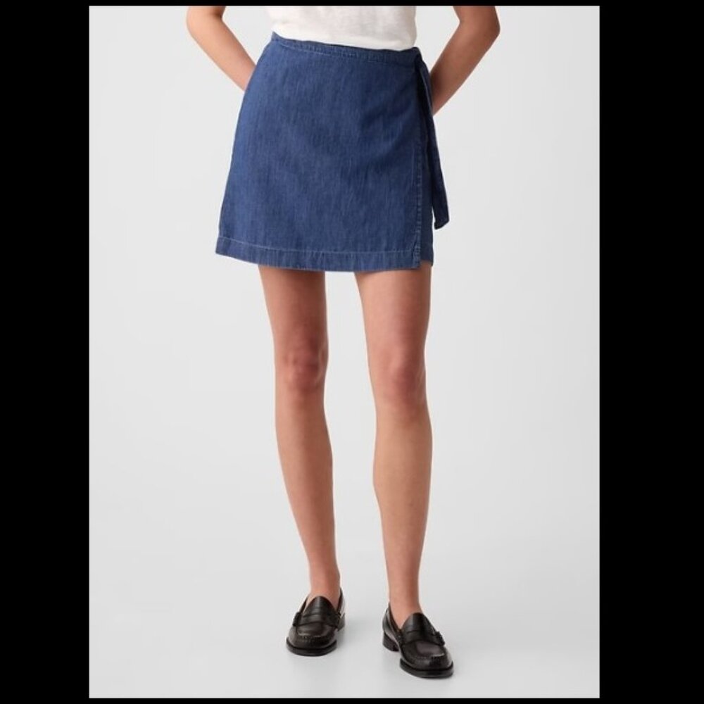NWT GAP Denim Wrap Mini Skirt